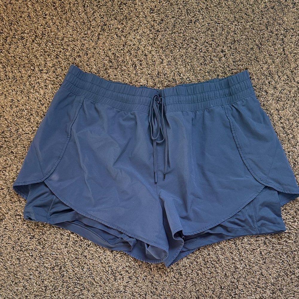 90 Degree By Reflex Blue Women's Athletic Shorts